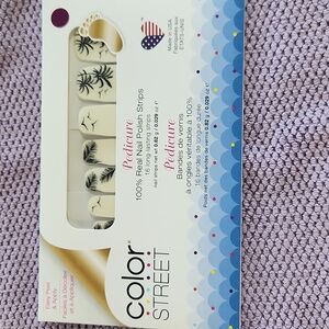 Color Street Palm Down Pedicure Clear Overlay